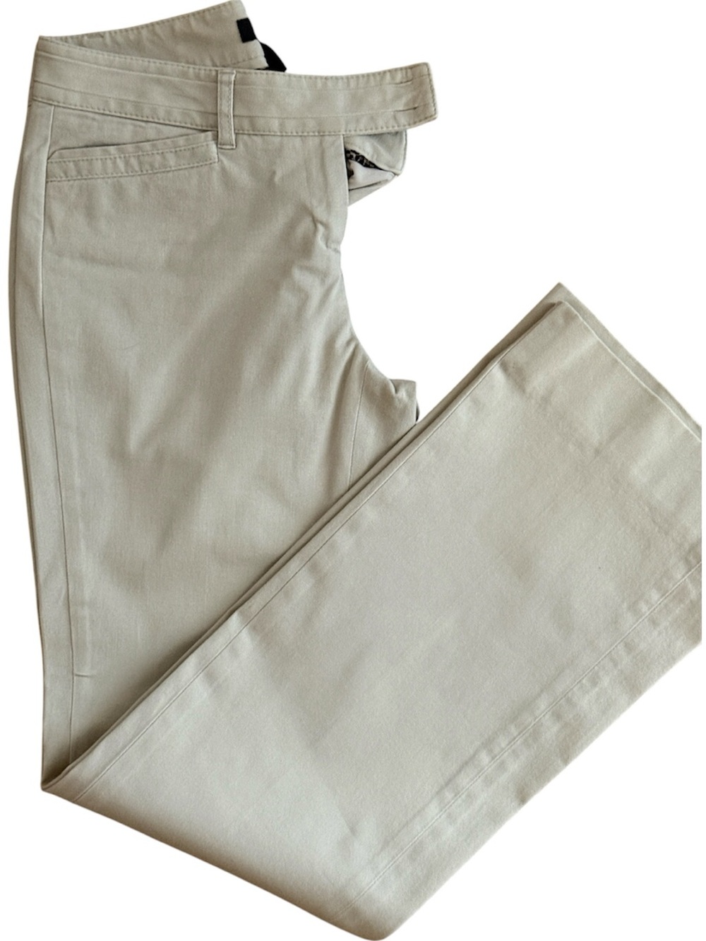 WHITE HOUSE BLACK MARKET CREAM COLORED MODERN BOOT PANTS FLARED SIZE 2R CASUAL